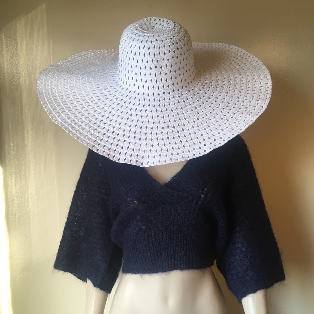 Boho Chic Floppy Faux Straw Beach Hat!